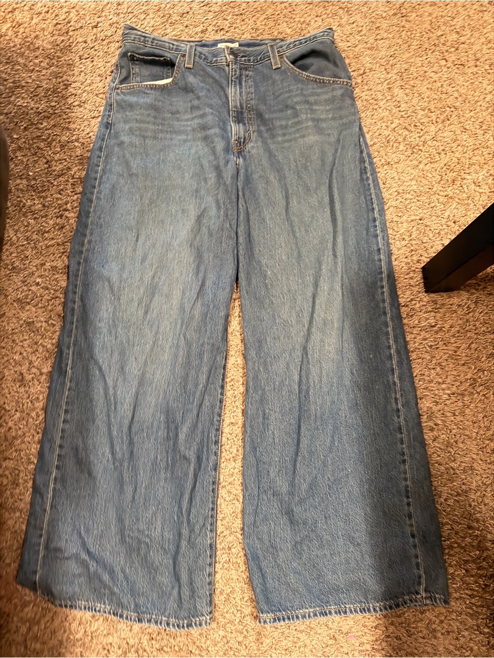 Signature by Levi Strauss Wide-Leg Jeans in Light Blue Denim